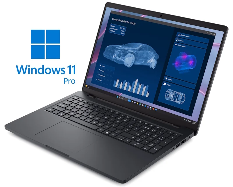 DELL Pro Max 16 16 inch FHD+ 300nits AMD Ryzen AI 9 HX PRO 370 32GB 1TB SSD RTX PRO 1000 8GB Backlit FP Win11Pro 3yr ProSupport laptop