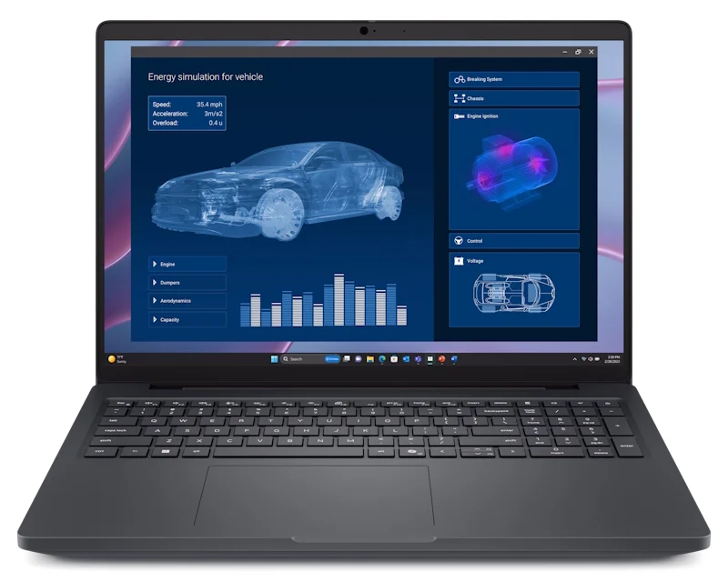 DELL Pro Max 16 16 inch FHD+ 300nits AMD Ryzen AI 9 HX PRO 370 32GB 1TB SSD RTX PRO 1000 8GB Backlit FP Win11Pro 3yr ProSupport laptop
