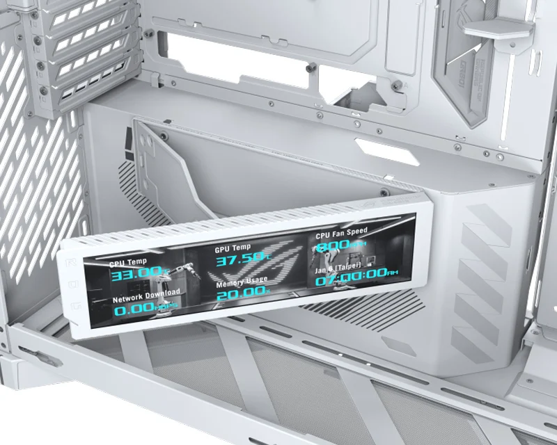ASUS ROG CRONOX GR801 CURVE TG ARGB WHITE Gaming kućište belo