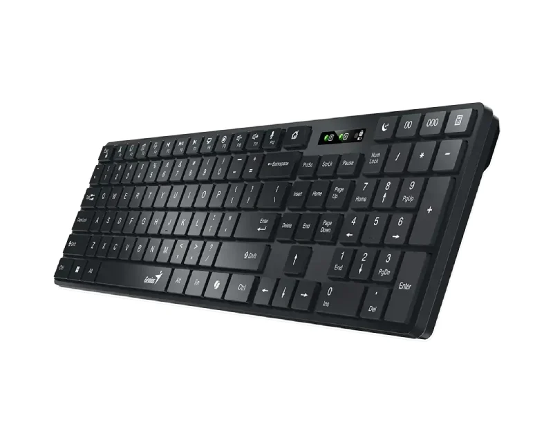GENIUS SlimStar 7250BT, AI, crna US wireless tastatura