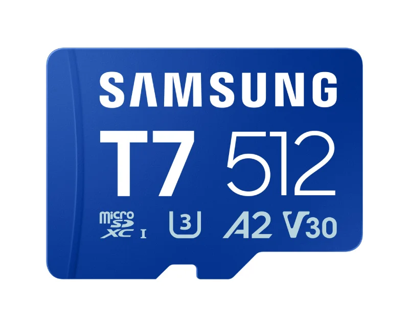 SAMSUNG T7 Memorijska kartica microSDXC UHS-I U3 V30 A2 512GB MB-MB512T