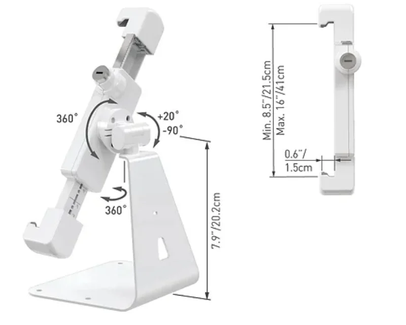 BARKAN T71HL Stono rotirajuce postolje 360° protiv krađe za tablet do 7-14 inča