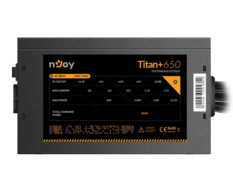 NJOY Titan+ 650 650W napajanje (PSAT5065A20CUCO01B)