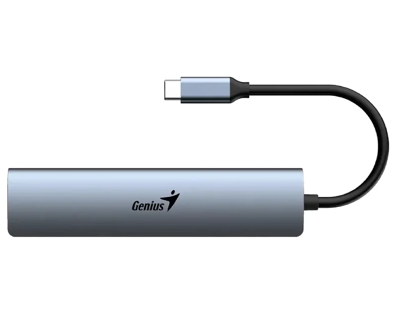 GENIUS UH-545 5-in-1 USB 3.0 Iron Grey Hub srebrni