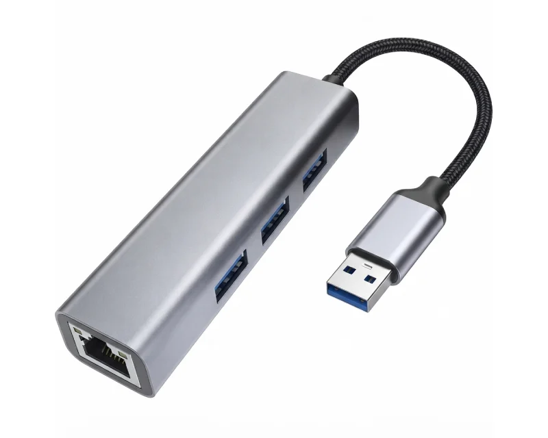 E-GREEN USB 3.0 - HUB (3 port USB 3.0 + 1port fast ethernet 1000Mbs)