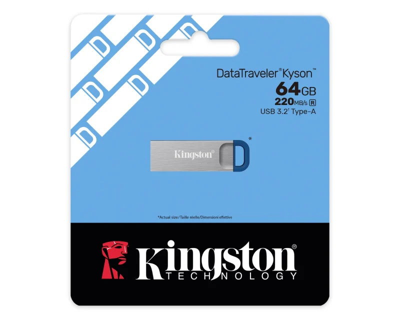 KINGSTON 64GB DataTraveler Kyson G2 USB 3.2 flash DTKNG2/64GB sivi