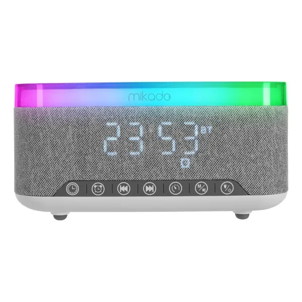 Zvučnik Mikado MD-W8 1200mah, 10W lampa/alarm/wireless punjač/sivi