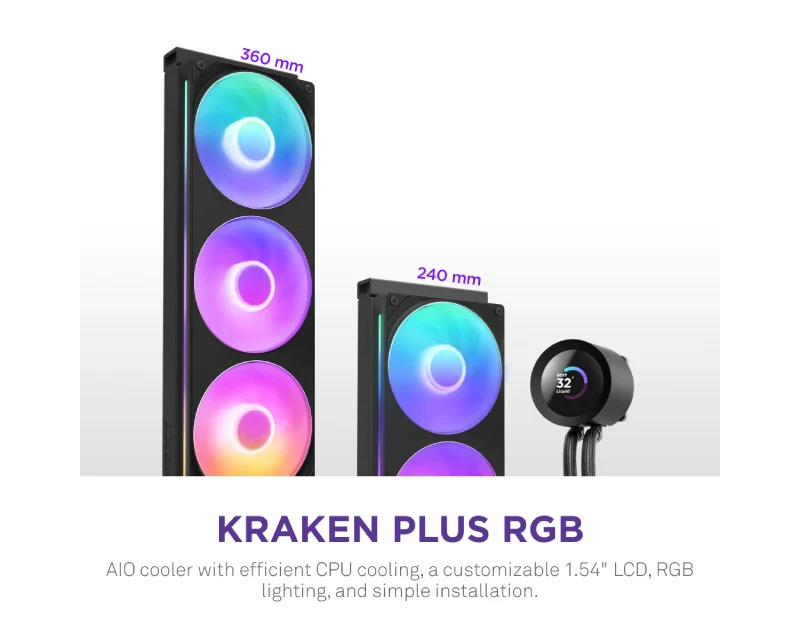 NZXT Kraken Plus 360 RGB V2 vodeno hlađenje crno (RL-KR360-B2)
