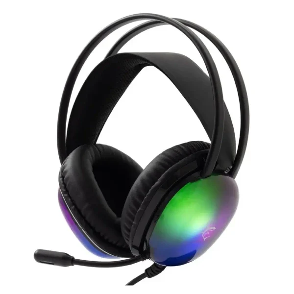 Slušalice sa mikrofonom White Shark PEACOCK 50mm/Multiplatform/RGB/Crna