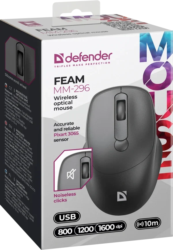 Bežični miš Defender Feam MM-296 crni