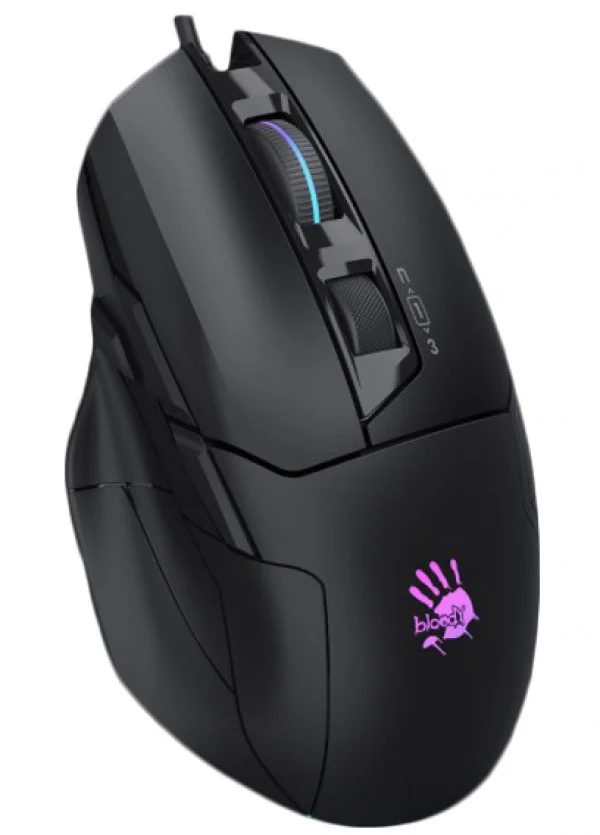 A4-W70 MAX Stone Black A4Tech Bloody RGB Gejmerski opricki mis, 2000Hz/100-10.000 Dpi, USB 126mm