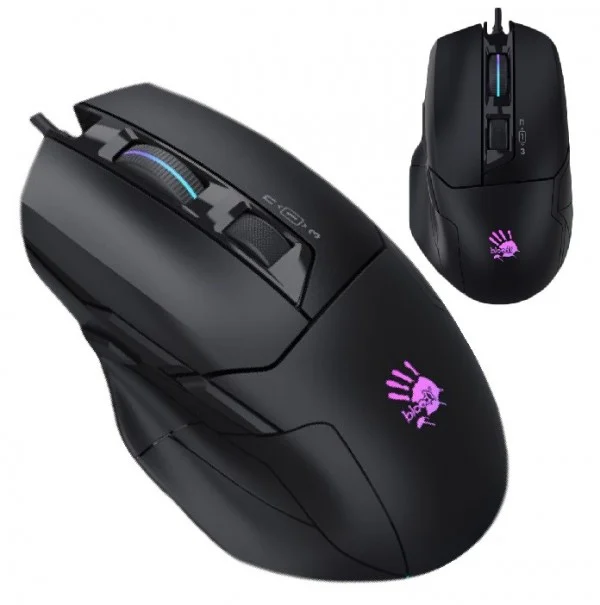 A4-W70 MAX Stone Black A4Tech Bloody RGB Gejmerski opricki mis, 2000Hz/100-10.000 Dpi, USB 126mm