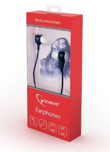 MHS-EP-001 Gembird Metal MP3 slusalice sa mikrofonom black (1x3,5mm)