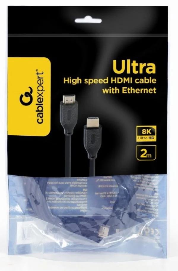 CC-HDMI8K-2M Gembird HDMI kabl v.2.1 ethernet support UHD/8K TV 2m