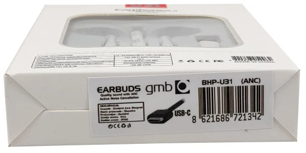BHP-U31 * Gembird MP3 slusalice sa mikrofonom + volume kontrol (1xType-C) ANC (299)