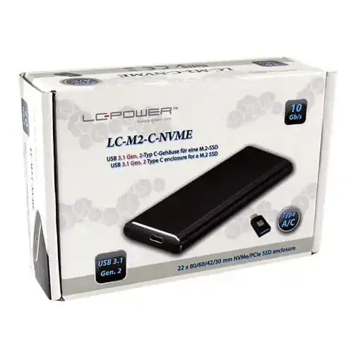 HDD rack LC Power PC-M2-C-NVME za SSD M.2 Type C 3.1