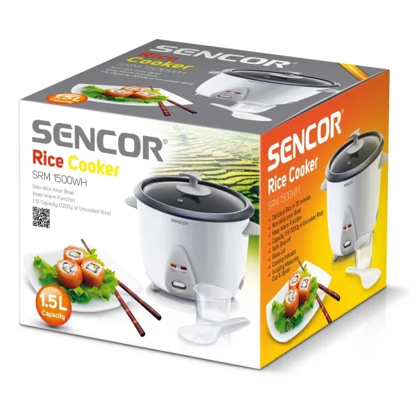 Aparat za pirinač Sencor SRM 1500WH/bela/zapremina 1.5l