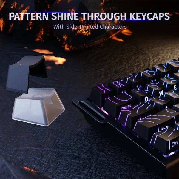 Gaming tastatura Attack Shark X68HE Magnetic Switch/RT/Snap Tap/DKS/MT/TGL/Black Contour