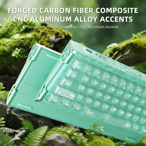 Bežična gaming tastatura Attack Shark R68HE Magnetic Switches/RT/Snap Tap/DKS/MT/TGL/Lake Green