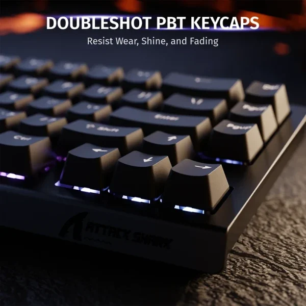 Gaming tastatura Attack Shark X68HE Magnetic Switch/RT/Snap Tap/DKS/MT/TGL/Black