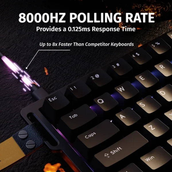 Gaming tastatura Attack Shark X68HE Magnetic Switch/RT/Snap Tap/DKS/MT/TGL/Black