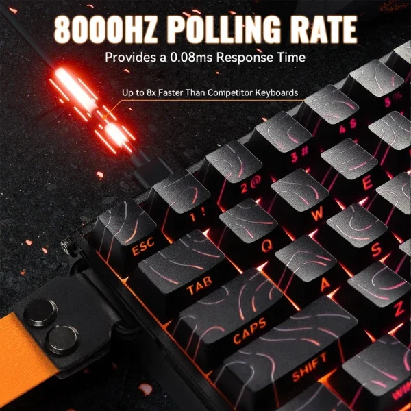 Gaming tastatura Attack Shark X68MAX Magnetic Switches/RT/SnapTap/DKS/MT/TGL/Aluminium/Black cont