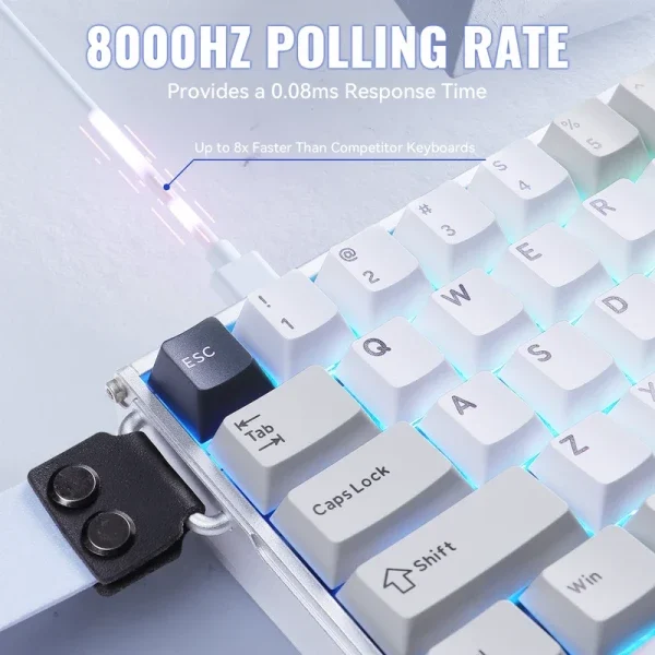 Gaming tastatura Attack Shark X68MAX Magnetic Switches/RT/SnapTap/DKS/MT/TGL/Aluminium/Starry White