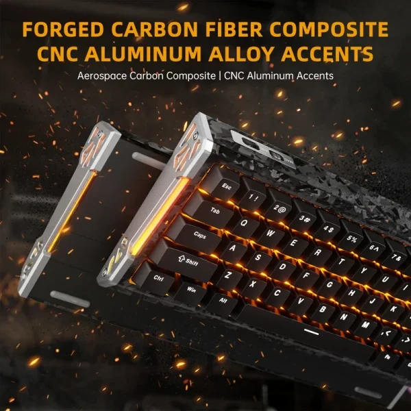 Bežična gaming tastatura Attack Shark R68HE Magnetic Switches/RT/Snap Tap/DKS/MT/TGL/Black