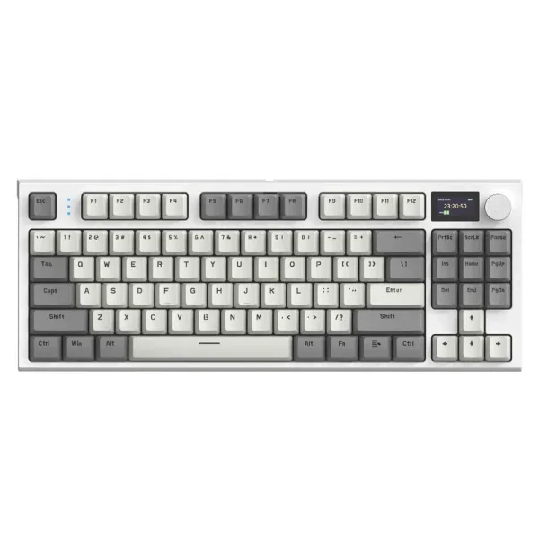 Bežična gaming tastatura Attack Shark K86 Mehanička/TriMode/TFT Screen/Media Control/Retro Gray