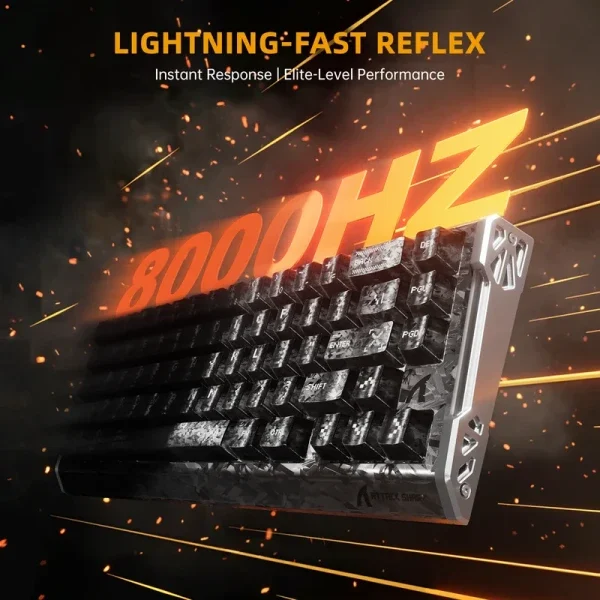 Bežična gaming tastatura Attack Shark R68HE Magnetic Switches/RT/Snap Tap/DKS/MT/TGL/Ink Shade