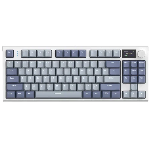 Bežična gaming tastatura Attack Shark K86 Mehanička/TriMode/TFT Screen/Media Control/Lavender Blue