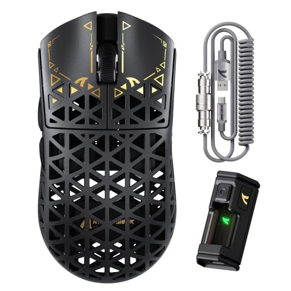 Bežični gaming miš Attack Shark R5Ultra PAW3950MAX/Carbon Fiber/Superlight/8KHz/Omron Switches/Black