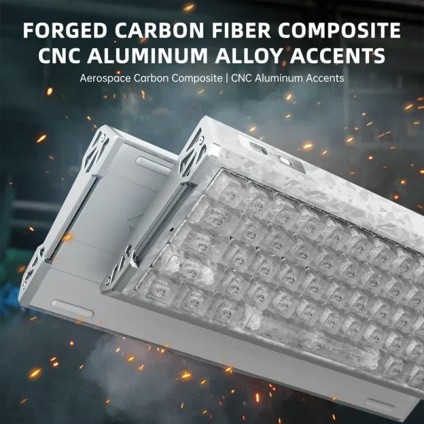 Bežična gaming tastatura Attack Shark R68HE Magnetic Switches/RT/Snap Tap/DKS/MT/TGL/Ice Ninja