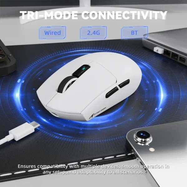 Bežični gaming miš Attack Shark G3Pro PAW3311/25000 DPI/Omron Switches/White + Charging Dock