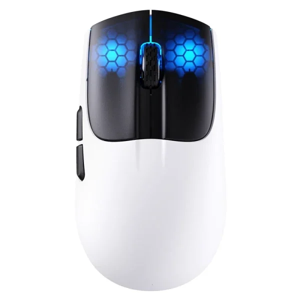 Bežični gaming miš Attack Shark X5 TriMode/Superlight/LongBattery/RGB Click/Ergonomic/White-Black