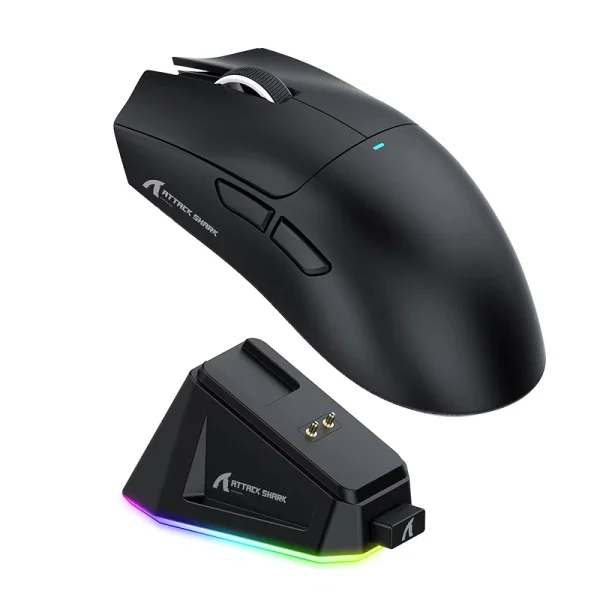 Bežični gaming miš Attack Shark X11 PAW3311/22000 DPI/TriMode/Black + Charging Dock