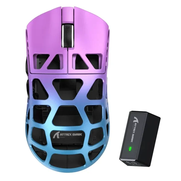 Bežični gaming miš Attack Shark R3 PAW3395/Magnesium/Superlight/8KHz Pooling/Purple Blue