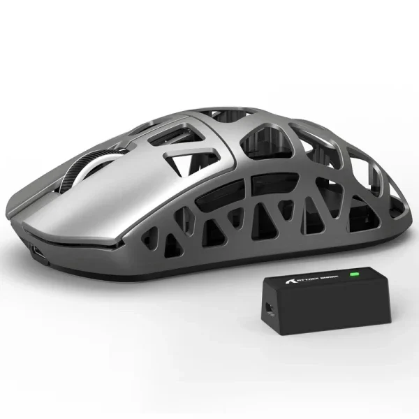 Bežični gaming miš Attack Shark R3 PAW3395/Magnesium/Superlight/8KHz Pooling/Silver Gray