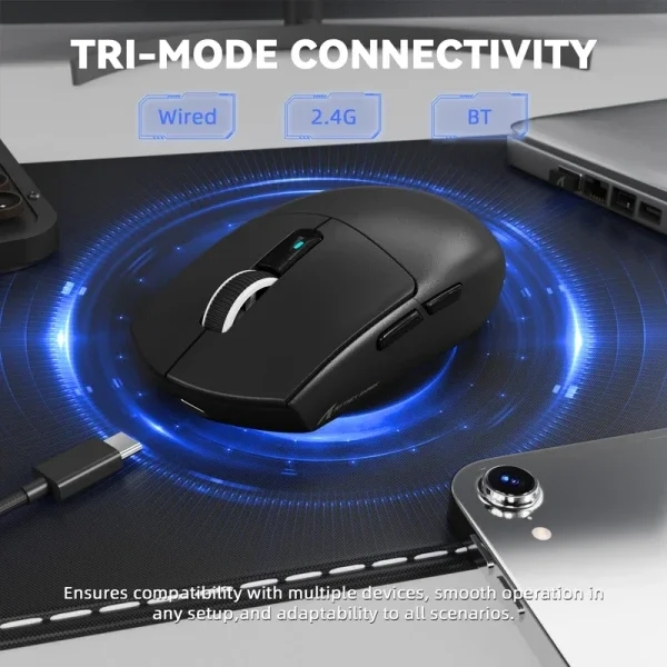 Bežični gaming miš Attack Shark G3Pro PAW3311/25000 DPI/Omron Switches/Black + Charging Dock