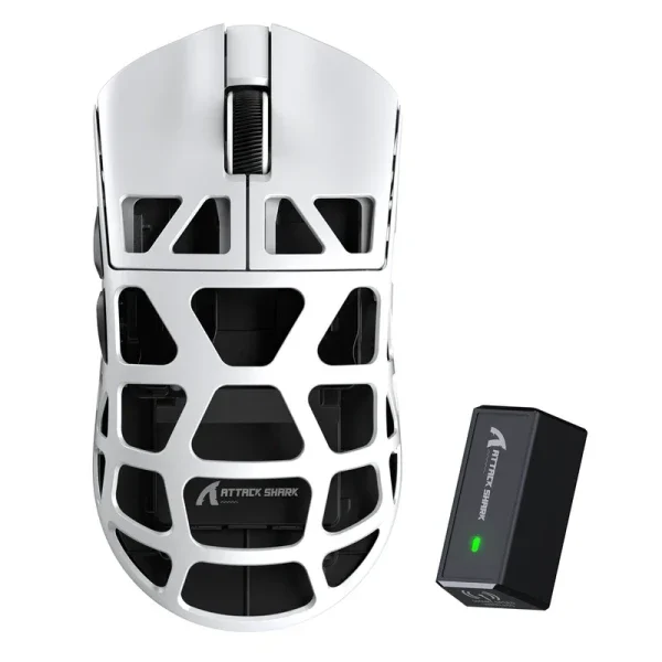 Bežični gaming miš Attack Shark R3 PAW3395/Magnesium/Superlight/8KHz Pooling/White
