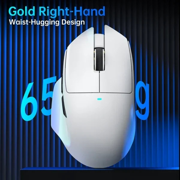 Bežični gaming miš Attack Shark V6 PAW3311/25000 DPI/Omron Switches/White + Charging Dock