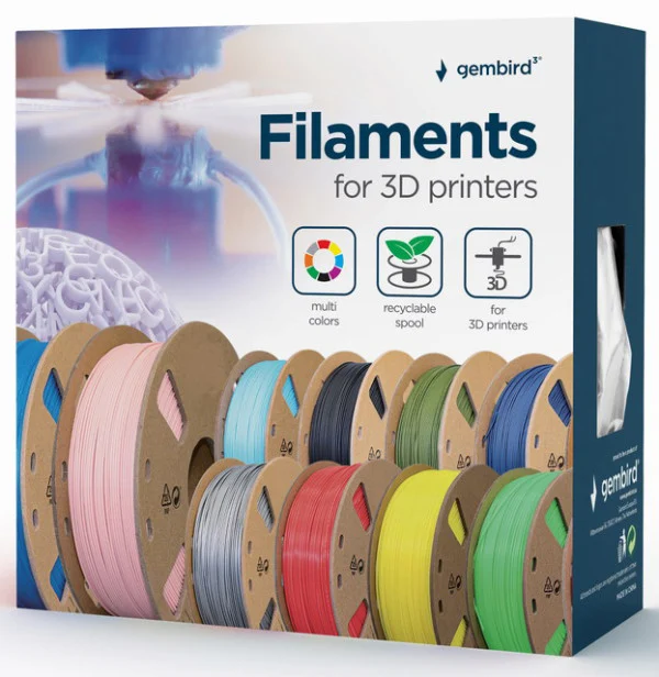 3DP-PLA-SK-01-ICE PLA Svilenkasti led Filament za 3D stampac 1.75mm, kotur 1KG Ice blue + dark blue