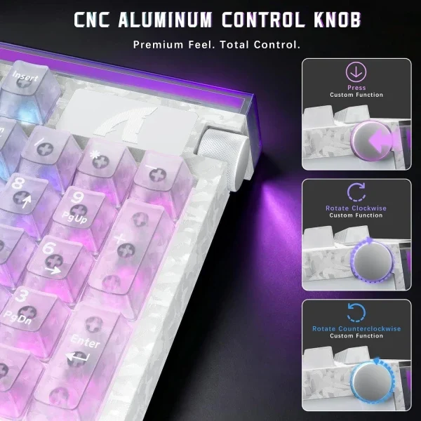 Gaming tastatura Attack Shark R98HE Magnetic Switch/RT/Snap Tap/DKS/MT/TGL/Ice Ninja