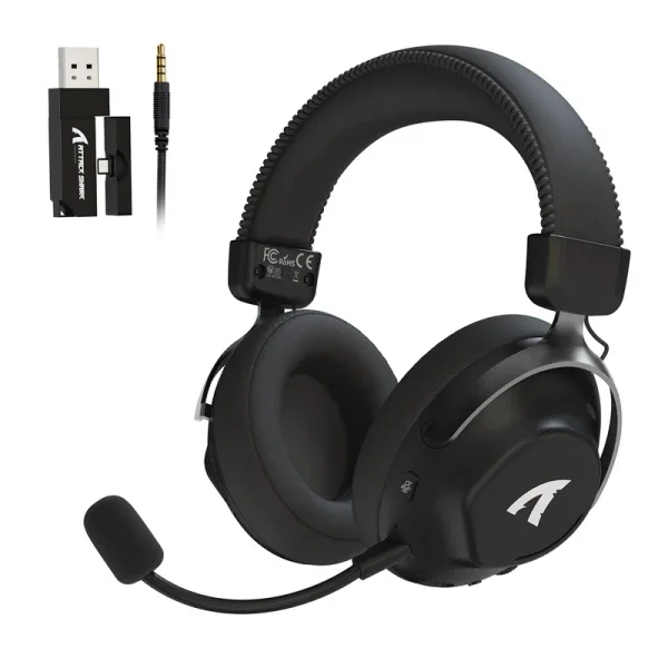 Bežične gaming Slušalice Attack Shark L50Pro 53mm/7.1 Surround/TriMode/1100mAh/Aluminium/Black