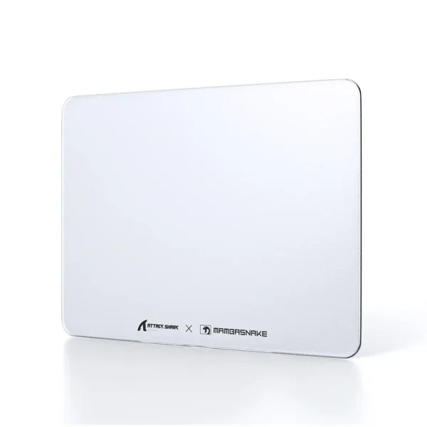 Staklena gaming podloga Attack Shark 450x400mm/Ultra-low friction/9H Kaljeno staklo/Non-slip/White