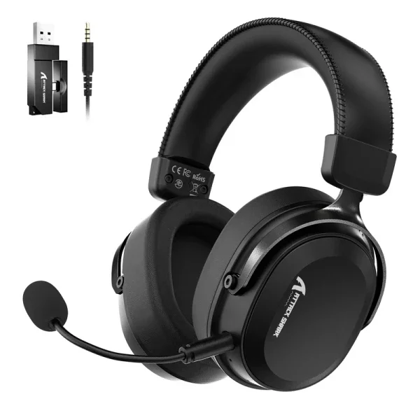 Bežične gaming slušalice Attack Shark L30PRO 50mm/7.1 Surround/TriMode/Aluminium/1100mAh/Black