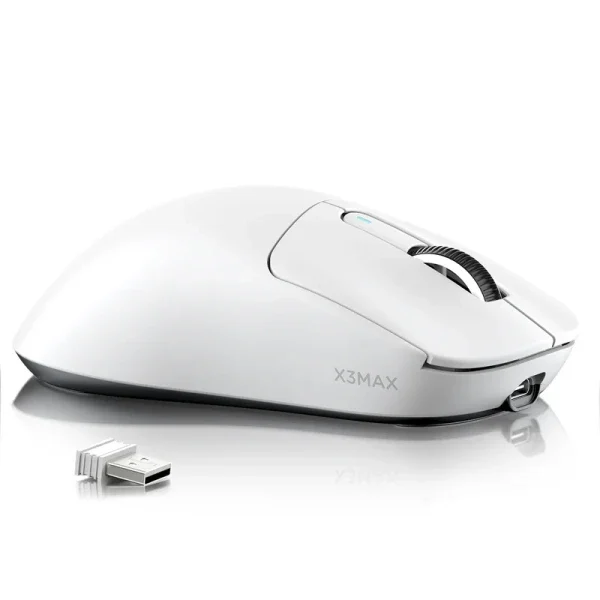 Bežični gaming miš Attack Shark X3Max PAW3950/42000 DPI/TriMode/200h Battery/Ergonomic/White