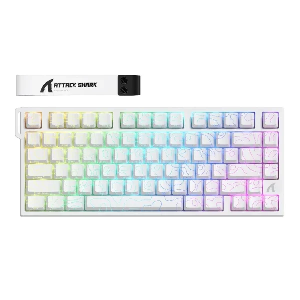 Gaming tastatura Attack Shark R82HE Magnetic Switches/8KHz/RT/Snap Tap/DKS/MT/TGL/White Countur