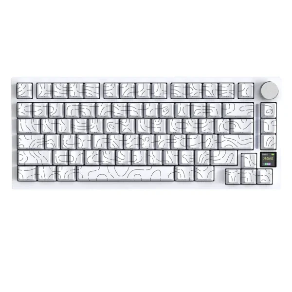 Bežična gaming tastatur Attack Shark X820Ultra Mehanička/TriMode/TFT Screen/Gasket/White Countur