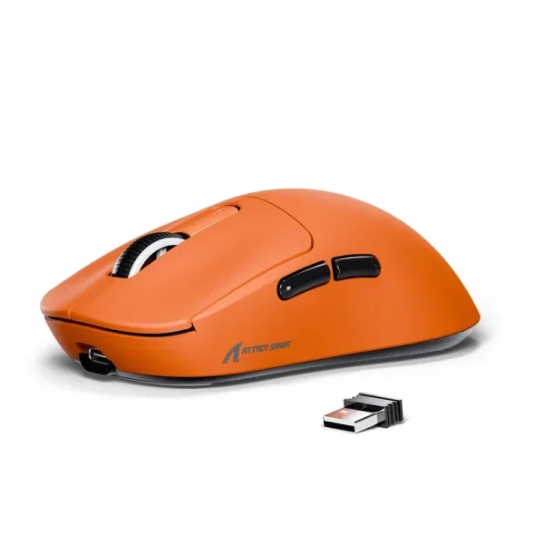 Bežični gaming miš Attack Shark X3 PAW3395/26000 DPI/Superlight/TriMode/Ergonomic/Orange